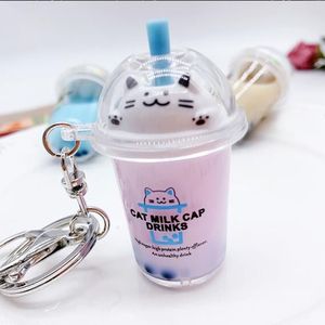 Llavero con forma <span class=keywords><strong>de</strong></span> fruta, gato, salsa, nieve, bonito, kawaii, <span class=keywords><strong>taza</strong></span>, perla, leche, té - Product Image 4