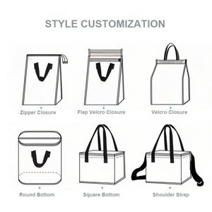 Custom Logo Hot Milk Tea Ice Cream Catering Outdoor Distribution Aluminum Foil Tote Disposable Insulated Non Woven Cooler Bag - Product Image 2