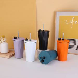 Wholesale <b>Double</b> <b>Walled</b> 17 Oz Tea Vacuum Flasks Travel Coffee Mug Cup Tumbler for Camping - Product Image 1