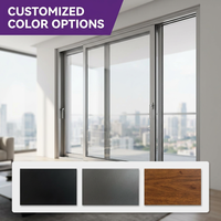 Ventanas Corredizas de Aleación de Aluminio con Certificación EOKO CE, Aislamiento Térmico, Vidrio de Doble Panel LOW-E, para Apartamentos y Villas