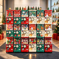 Distributeur automatique de capsules de jouets de style japonais, nouveau modèle, à monnayeur, pour cadeaux de Noël et de fêtes, thème Père Noël