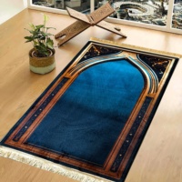 Tapis de prière islamique Rachel gaufré, lavable, pour salon, décoration musulmane, en promotion