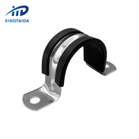 Pince de serrage en U en acier à ressort de 32 mm, robuste, en plastique caoutchouté, avec double trou, très vendue