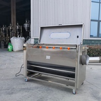 Commerciële elektrische aardappelschiller multifunctionele groente- en fruitschiller voor wortel bieten borstelrol wasmachine