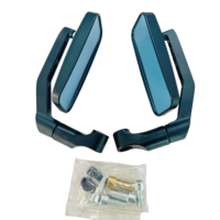 Rétroviseurs latéraux universels pour moto, rétroviseurs en aluminium, rétroviseurs en verre bleu pour Yamaha Kawasaki SYM Kymco Honda Suzuki