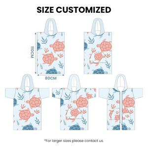 Capa de Toalla de Baño de Secado Rápido Personalizada de Fábrica 2026, Capa Deportiva de Microfibra de Gamuza con Capucha, Altamente Absorbente, para Playa, Muestra de Procesamiento - Product Image 2