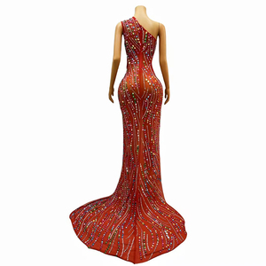 فستان عصري بسعر الجملة من المصنع مثير من الكريستال فساتين سهرة حفلات فاخرة للسيدات - Product Image 6