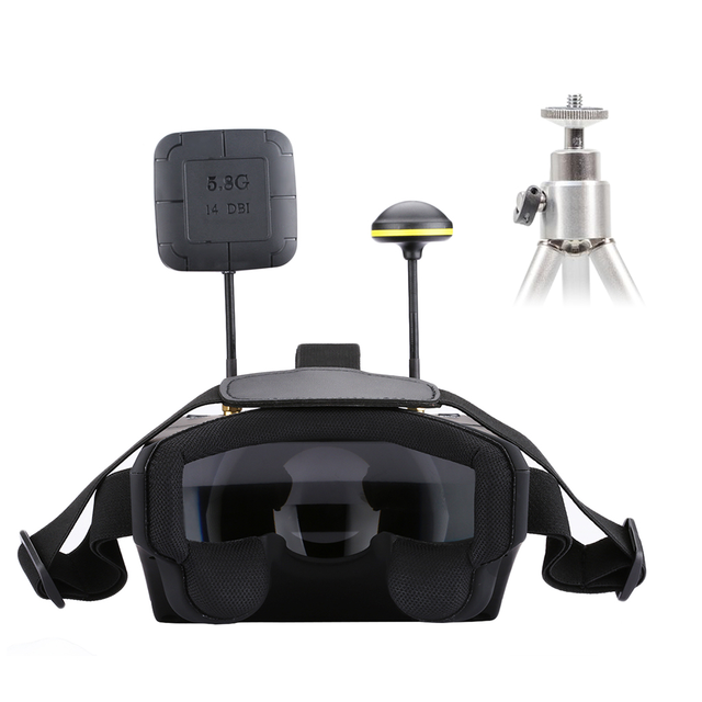 Factory Outlet EV800D 5.8G 40CH Diversity FPV Goggles 5 Inch 800*480 Video Headset HD DVR Build in Battery