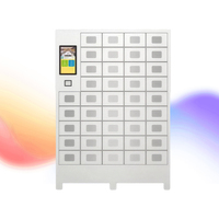 Casier intelligent en acier inoxydable pour la livraison de colis et de repas, double usage, pour livraison en libre-service publique