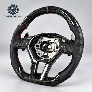 Volante Personalizado de Alta Calidad para Mercedes-Benz Clase C200 CLS W218 W219 G S con Diseño Deportivo de Fibra de Carbono LED {sin Airbag} - Product Image 2