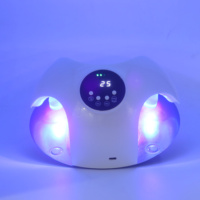 Lampe à ongles LED UV à double longueur d'onde rechargeable intelligente professionnelle avec batterie polymère minuterie LCD pour le durcissement du vernis à gel à la maison de Salon
