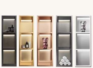 Acier inoxydable TV métal cloison <span class=keywords><strong>niche</strong></span> armoire salon <span class=keywords><strong>salle</strong></span> <span class=keywords><strong>de</strong></span> <span class=keywords><strong>bain</strong></span> intégré - Product Image 2