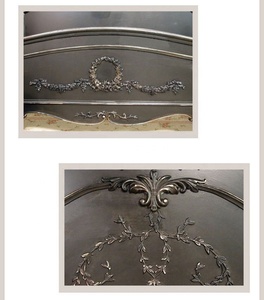 Di alta qualità francese <span class=keywords><strong>legno</strong></span> <span class=keywords><strong>massello</strong></span> fatto a mano intagliato camera da letto letto parete letto King/Queen Size bianco letto - Product Image 4