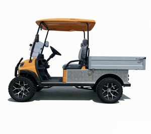Chariot de golf électrique tout-terrain avec caisse de chargement en acier et 5-6 sièges - Product Image 6