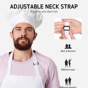 Custom Logo Plain Bib <b>Aprons</b> with 2 Pockets Adjustable Neck Strap Extra Large Long Ties Cooking <b>Kitchen</b> <b>Apron</b> for Women Men - Product Image 2