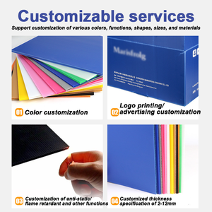 कारखाने कस्टम पीपी पॉलीप्रोपाइलीन नालीदार बोर्ड कई रंग जलरोधी काटने सेवा 2-10 मिमी मोटाई अनुकूलन शीट - Product Image 3