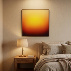 Lampada LED Dimmerabile con Rotazione a 360°, Cornici in Alluminio di Grandi Dimensioni, Lightbox con Cornice in Legno - Product Image 6