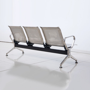 Sillas Weike Shengye de 3 plazas de acero inoxidable con reposabrazos para sala de espera de hospital o aeropuerto - Product Image 3