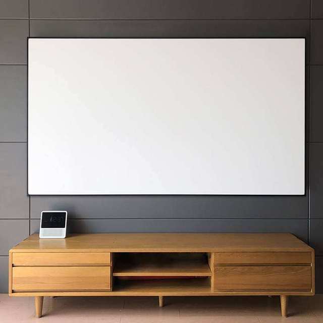 60 72 100 120 140 150 180 200"16:9 Wall Mounted HD Matte White Narrow Frame 1cm Fixed Frame Projector Cinema Projection Screens