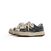 Baskets de créateur à bout coquille et semelle effet fondu, à semelle épaisse rehaussante, en daim respirant, unisexe, chaussures de sport décontractées