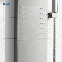 Ensemble de salle de bain complet en aluminium à quatre vitesses, jet doux de pluie, robinetterie de salle de bain, pomme de douche de style piano, robinetterie de salle de bain