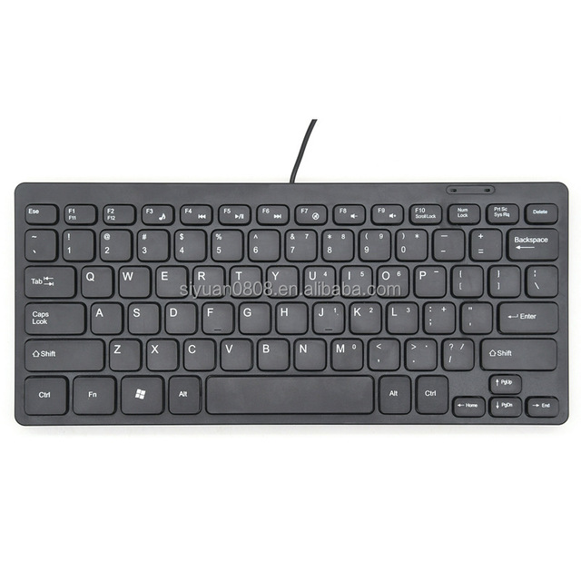 Factory Wholesale Optical Wired USB Keyboard Plug and Play Ultra Thin 78-key Business Mini Keyboard for Desktop Use New