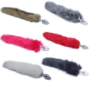 2022 fun supplies coda di volpe artificiale supporta una spina per conto dei capelli faux <span class=keywords><strong>fox</strong></span> tail plug anale code di metallo sesso - Product Image 2