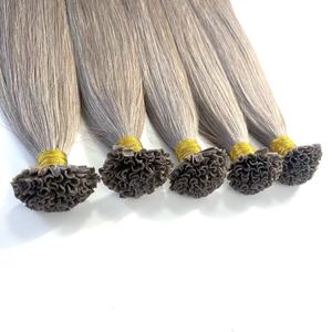 وصلات شعر كيراتين أوروبية طبيعية مسبقة الربط بالجملة، شعر ريمي فائق الجودة مزدوج السحب على شكل حرف U، 100% شعر بشري - Product Image 3