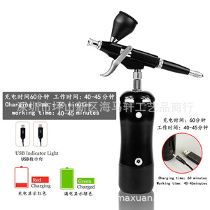 Ensemble d'aérographes avec pompe à air, alimentation par gravité, vitesse réglable, alimentation USB, pour travaux d'art, peinture de modèles - Product Image 4