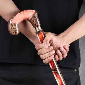 Base Antideslizante y Mango Ergonómico Hacen que el Bastón de Resina y Madera para Caminar, Ideal para Interiores y Exteriores - Product Image 4