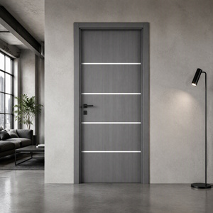 Porta Interna in Melamina con Design Personalizzato Effetto Legno, Disponibile OEM, Direttamente dalla Fabbrica - Product Image 4