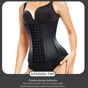 Corsetto Modellante in Lattice Nero da <span class=keywords><strong>Donna</strong></span> con Stecche in Acciaio e Cintura Stretta per Dimagrimento - Product Image 3