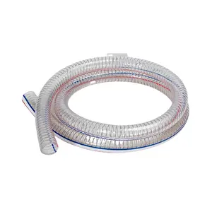 透明聚氯乙烯螺旋钢丝增强软管聚氯乙烯弹簧软管