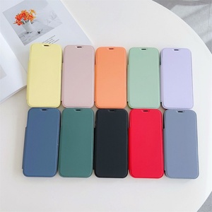 Funda de Lujo de Cuero y Silicona Líquida Original Tipo Cartera con Ranuras para Tarjetas para iPhone 17 16 15 14 11 12 13 Pro Max Air XS 8 7 Plus, Cubierta Suave - Product Image 1
