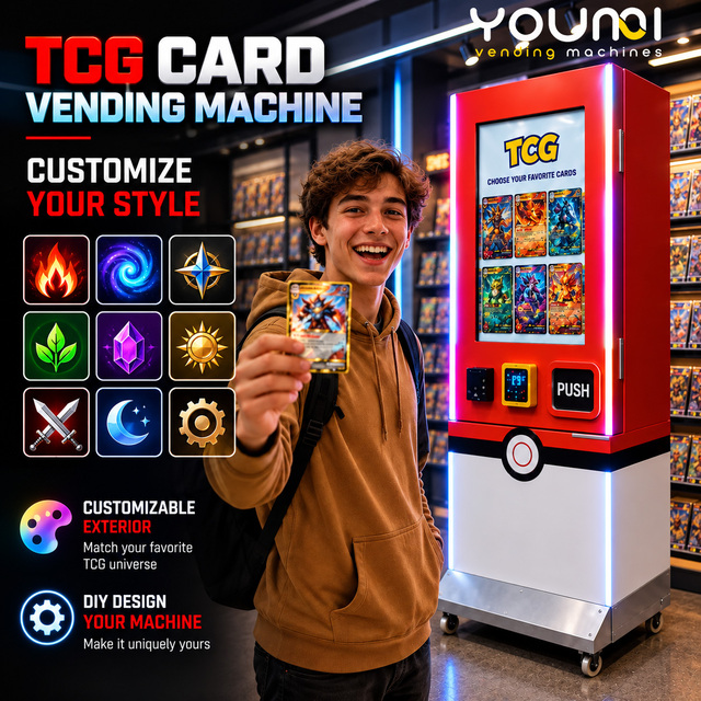Remote Control 32" Touch Screen Trading Card Game TCG Vending Machine with Custom Pattern Service for Collectible Card Pack Sale