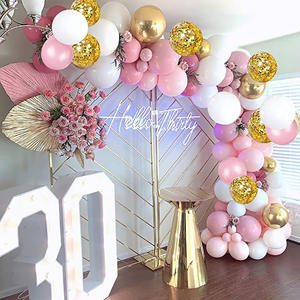 Arty-Cadena de globos irregular con temática rosa, decoración para fiesta de cumpleaños de bebé y novia, Fondo de pared - Product Image 3