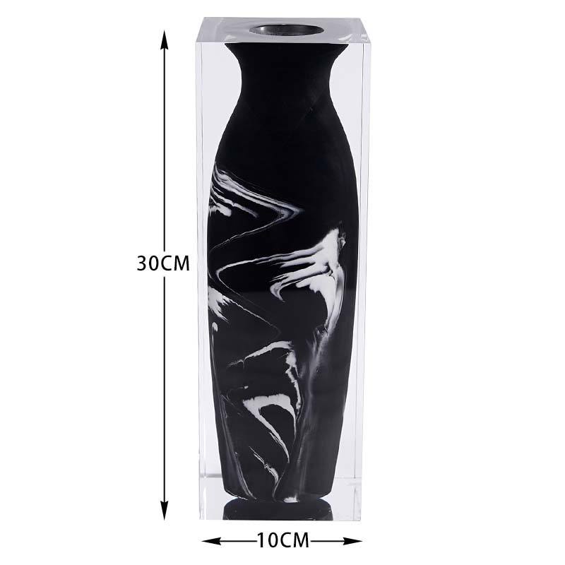 Black-flowered Taibai bottle, 9*9*10cm