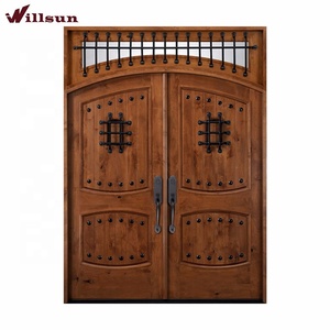 <span class=keywords><strong>Villa</strong></span> prix de <span class=keywords><strong>la</strong></span> porte en métal utilisé aulne noueux extérieur en fer forgé porte d'entrée principale conceptions de sécurité - Product Image 5