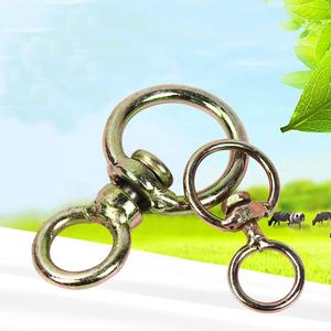 Sarı çinko kaplama 8-shape döner fırdöndüler halkalı anahtarlık bağlantı toka yüzük döner 7x9x25x10x104mm köpek inek at bahis Pet donanım - Product Image 6