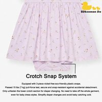Combinaison anti-bactérienne à volants 2-en-1 pour bébé fille, vêtements pour nouveau-né, robe-body à manches courtes en bambou et élasthanne, vente chaude