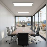 Maison modulaire préfabriquée moderne en conteneurs, espace de vie portable, complexe d'appartements de dortoirs pour employés à haute densité avec escalier