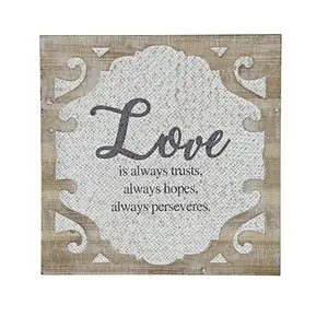 Wholesale Square Wooden Frame Bamboo Woven "Love" Signage Item Home Bedroom Living Room Wall Decoration Sign