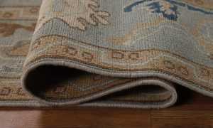 Wholesale Price Handmade Oushak Turkish Area Rug Light <b>Blue</b> Wool with Vegetable Dye Custom Size Cotton <b>Material</b> for Room Size - Product Image 6