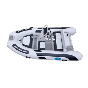 13ft Hypalon V ด้านล่างตกปลา Bateau Gonflable 360ซี่โครงเรือ Mini อลูมิเนียมแข็งเรือ
