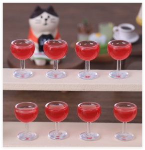 3D DIY ornamento resina encanto agua champán copas de vino casa de muñecas Mini botella burbuja té paja taza niños juguete fabricante de alimentos - Product Image 2