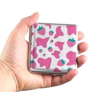 NEU Coloured Cow Smoke Case Pink heißer Verkauf von benutzer definierten Rauch zubehör Leder wasserdichte Zigaretten schachtel Abdeckung Zigaretten etui