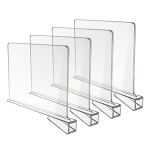 4 Pieces Transparent Supermarket Sorting <strong>Dividers</strong> Retail <strong>Display</strong> <strong>Shelf</strong> Organizer for Grocery Stores <strong>Shelf</strong> <strong>Dividers</strong> - Product Image 3