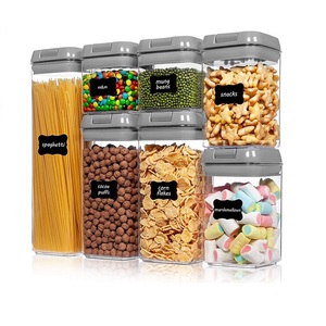 Nuevo juego de 7 piezas contenedor cuadrado para verduras sin Bpa contenedores de granos de plástico para despensas de cocina contenedor de organización - Product Image 2