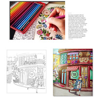Livre de coloriage en papier décompression Jardin Secret pour adolescents, vente en gros, pas cher, cadeau pour enfants, peinture colorée anti-stress