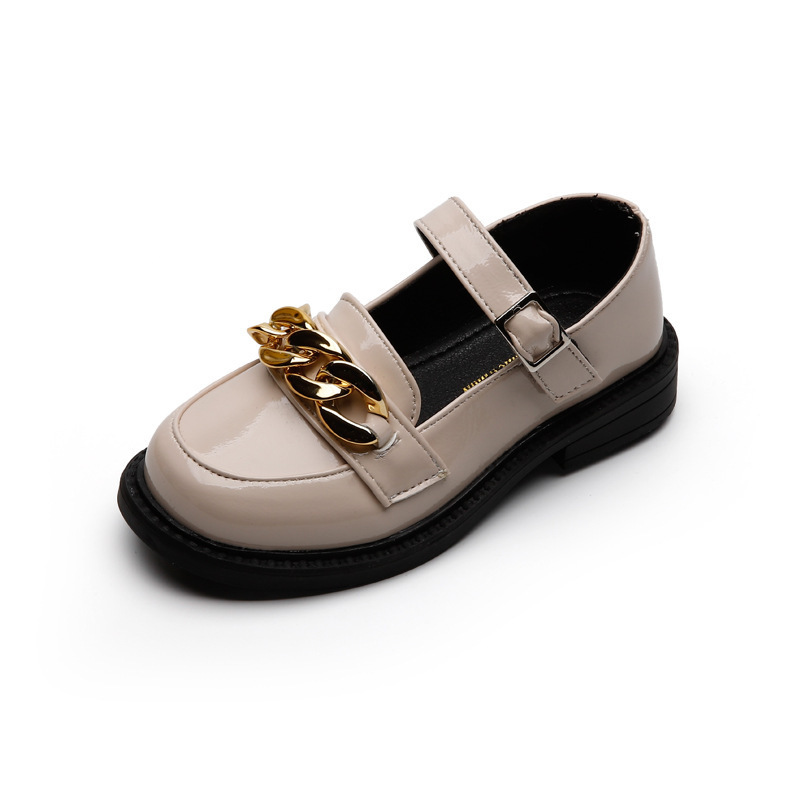 Осенняя однотонная кожаная обувь для девочек в британском стиле от производителя Shangzhou